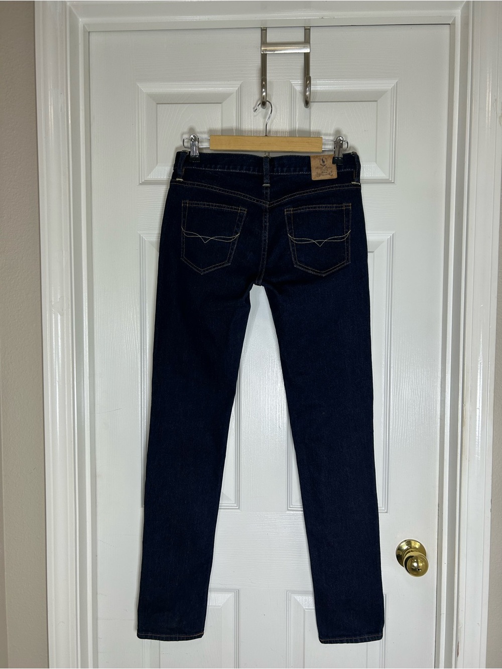 Ralph Lauren Sport Thompson 650 Cotton Blend‎ Dark Blue Mid Rise Skinny Jeans 27 - Picture 5 of 16